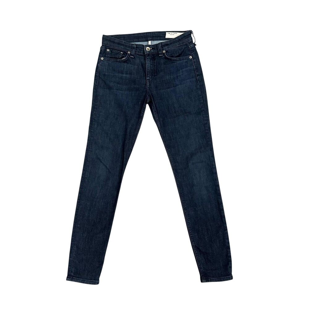 Rag & Bone Cate Mid-Rise Ankle Skinny Jeans Womens 25 (Fits 27x28) Blue Dark